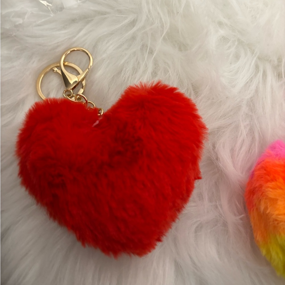 Red Heart-Shaped Keychain